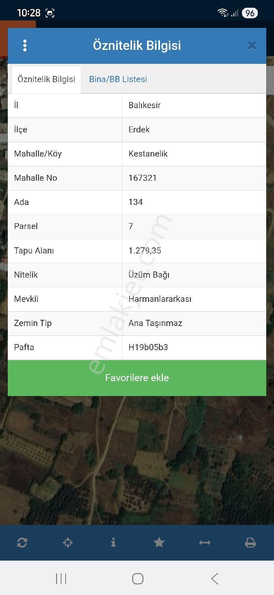 Erdek Kestanelikte Satılık Üzüm Bağı