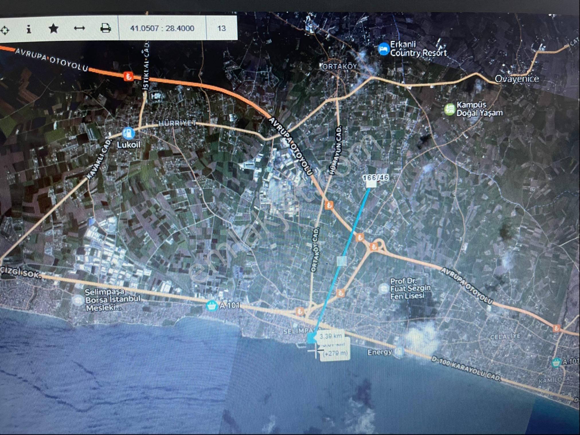 Dereliemlaktan Catalca Ova Yenıcede Satılık Hisselı 304 M2 Arsa