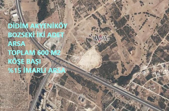 Didim Akyeniköy Bozseki İki Adet Arsa 1651 Ada 16-17 Parsel Köşe Başı