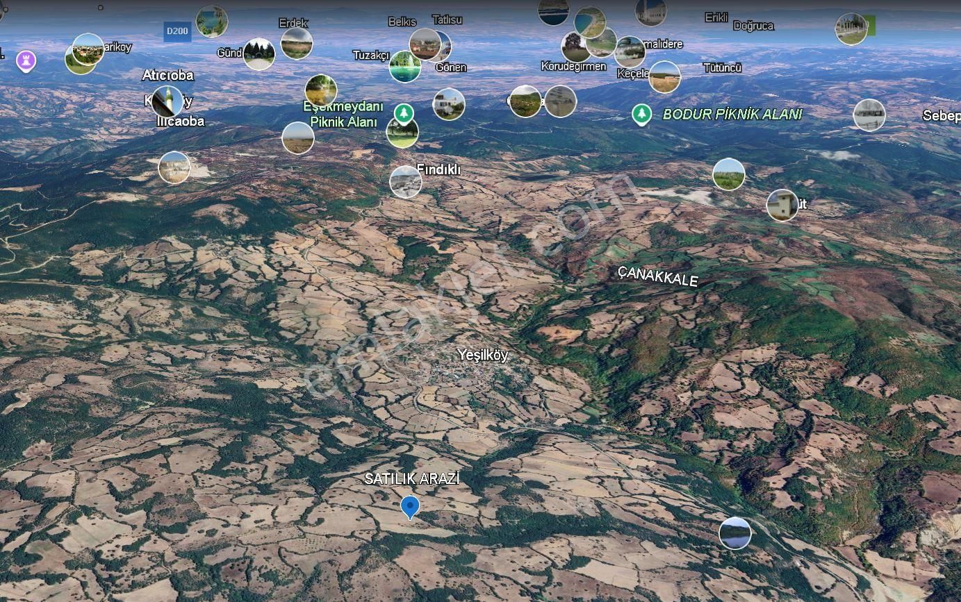 Çanakkale Yenice Yeşilköy De Satılık Arazi