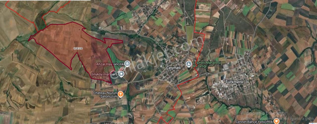 Tekirdağ Marmaraereğli Çeşmeli Mah Satılık Arsa , 1,345 M2 Yolu Var Hisseli Evlerin Yakını