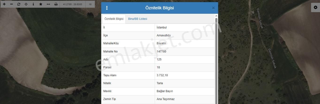 Arnavutköy Boyalıkta Satılık Tarla , 3,732 M2 Müstakil İmarlı Caddeye Yakın