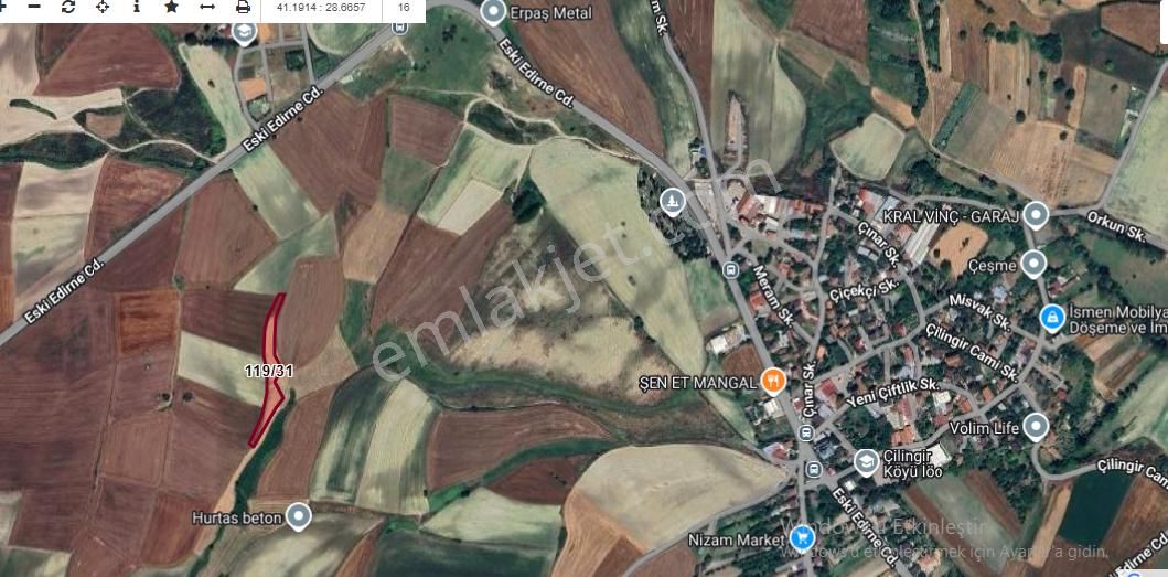 Arnavutköy Çilingirde Satılık Arsa , 171 M2 Tepe Konumda Hisseli