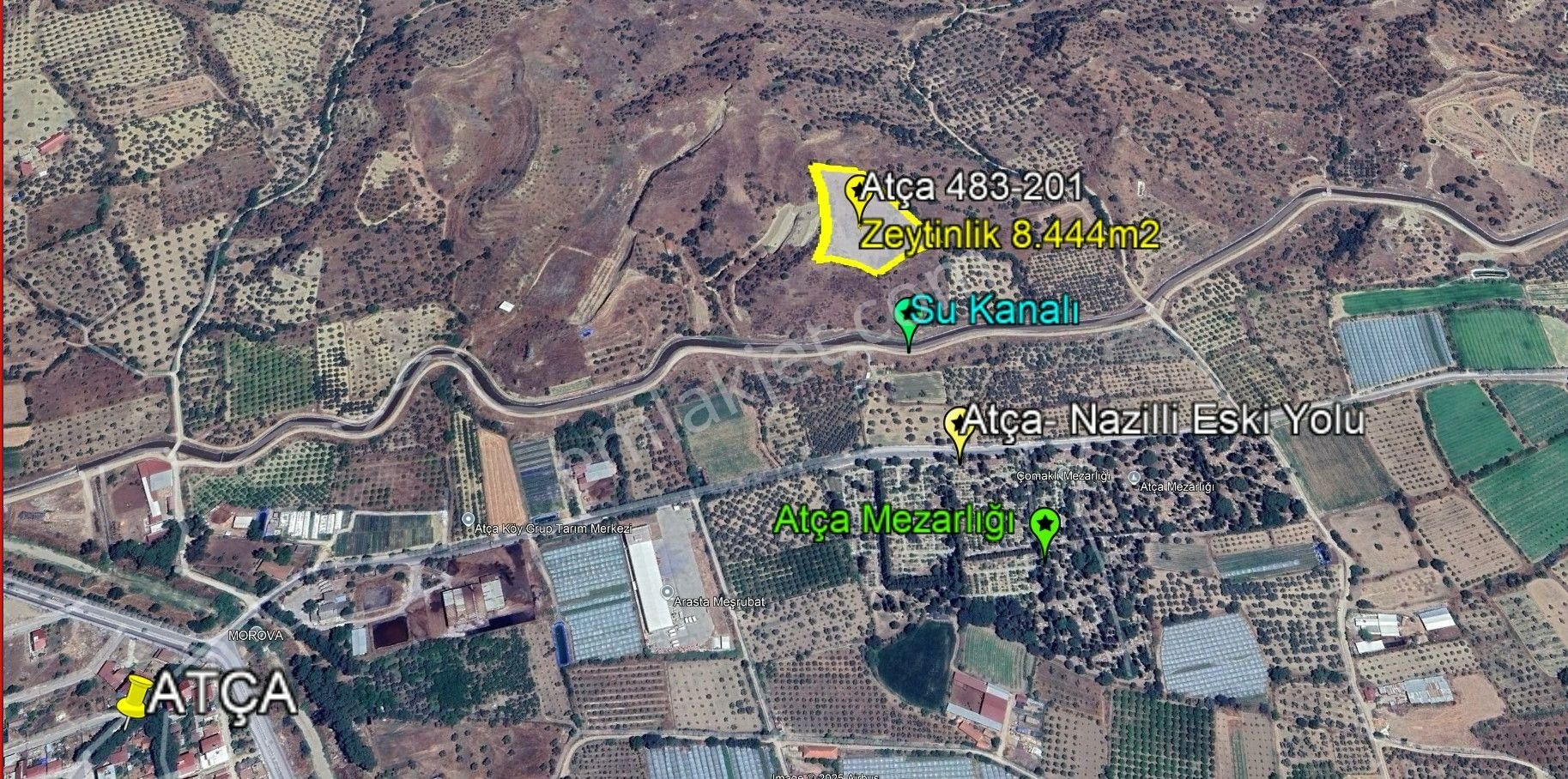 Eski Atça Yoluna Yakın Zeytinlik Vasfında 8,5 Dönüm Arazi