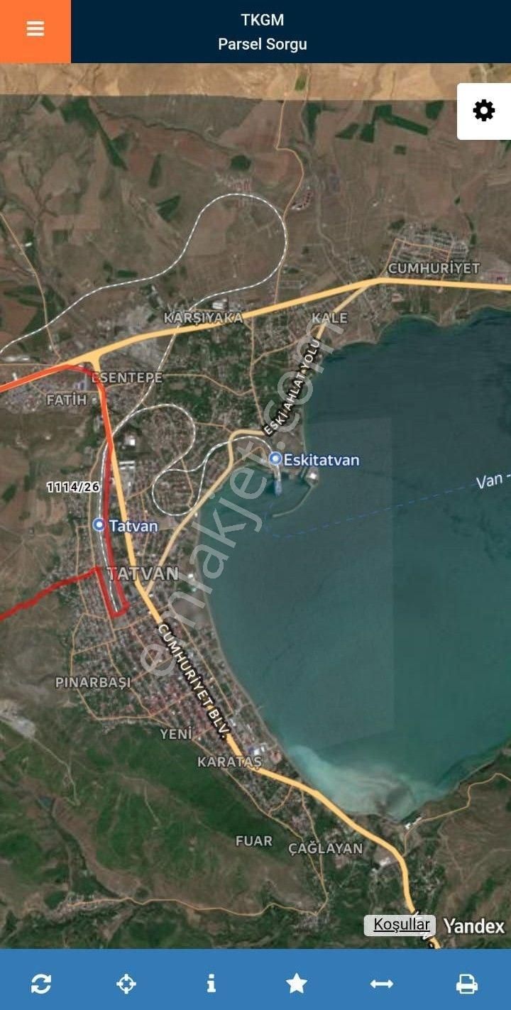 Grv Emlaktan Tatvan Fatih Mahallesinde Satılık 450,29 M2 Köşe Başı Arsa