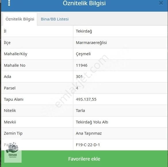 Tekirdağ Marmaraereğlisi Çeşmelide Denize Yürüme Mesafesinde