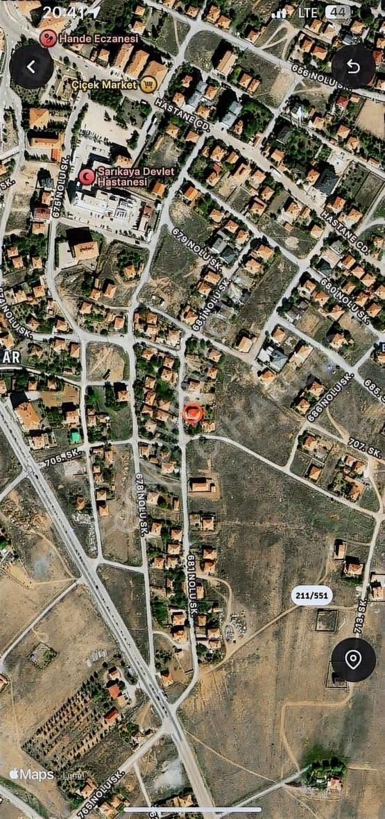 Devlet Hastanesine Yakın Mesafede Satılık 618 M2 Arsa