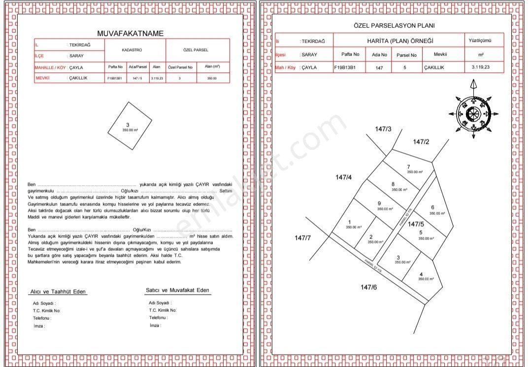 Saray Çayla Mahallesinde Geleceğe Yatırımlık 350 M²