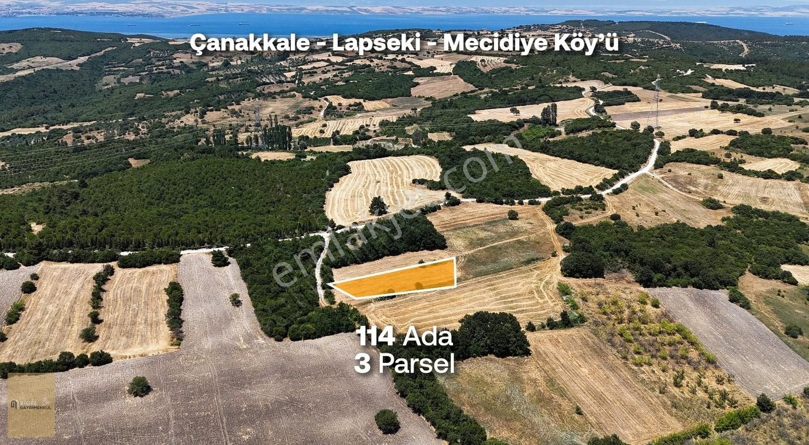 Lapseki Mecidiye Köyünde 1454 M2 Satılık Tarla