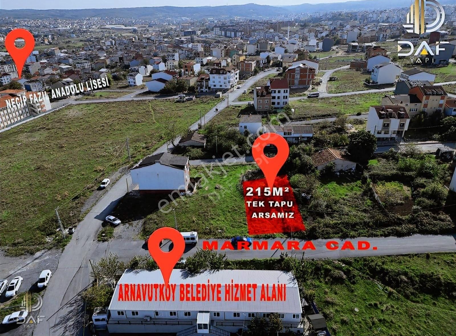 İstanbul Havalimanına Yakın Cadde Cephe Satılık Arsa