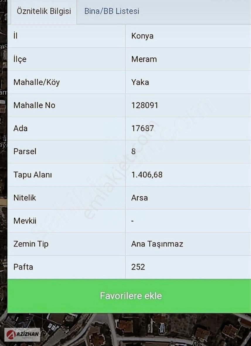 Azizhan'dan Meram Köyceğiz'de Satılık 1.406 M² Kupon Arsa