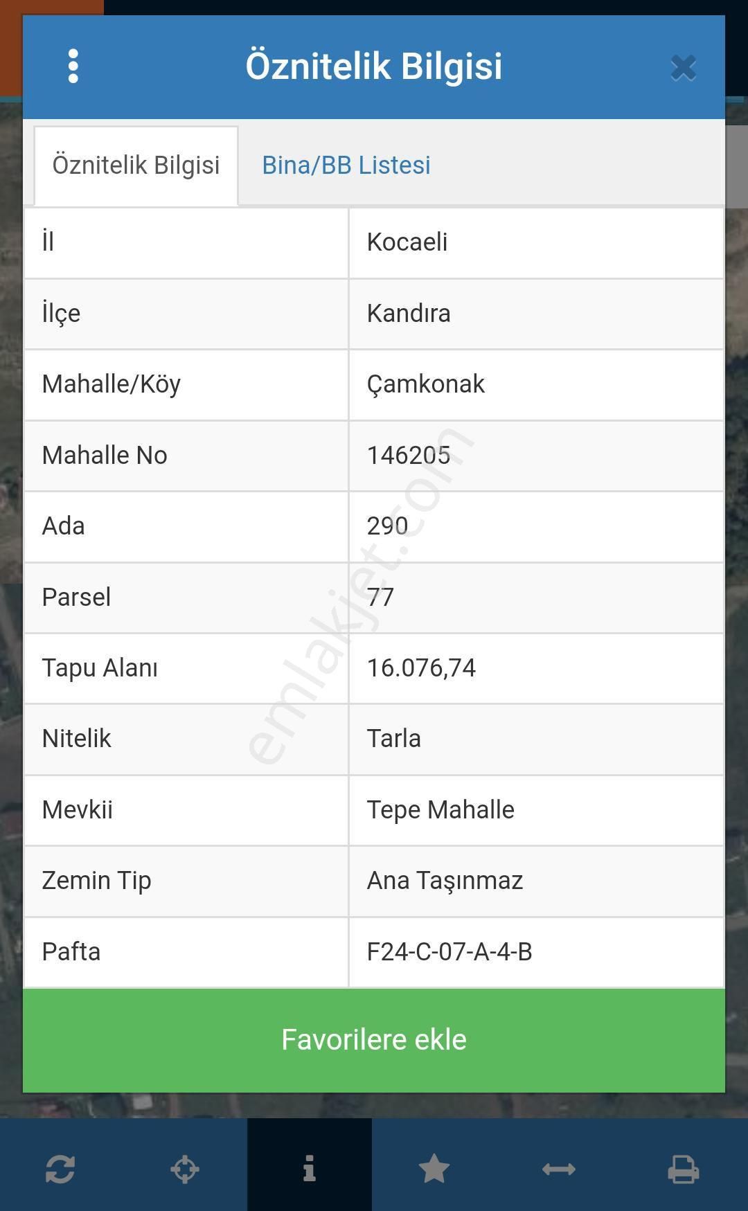 Kandıra Çamkonak'ta Satılık Arsa