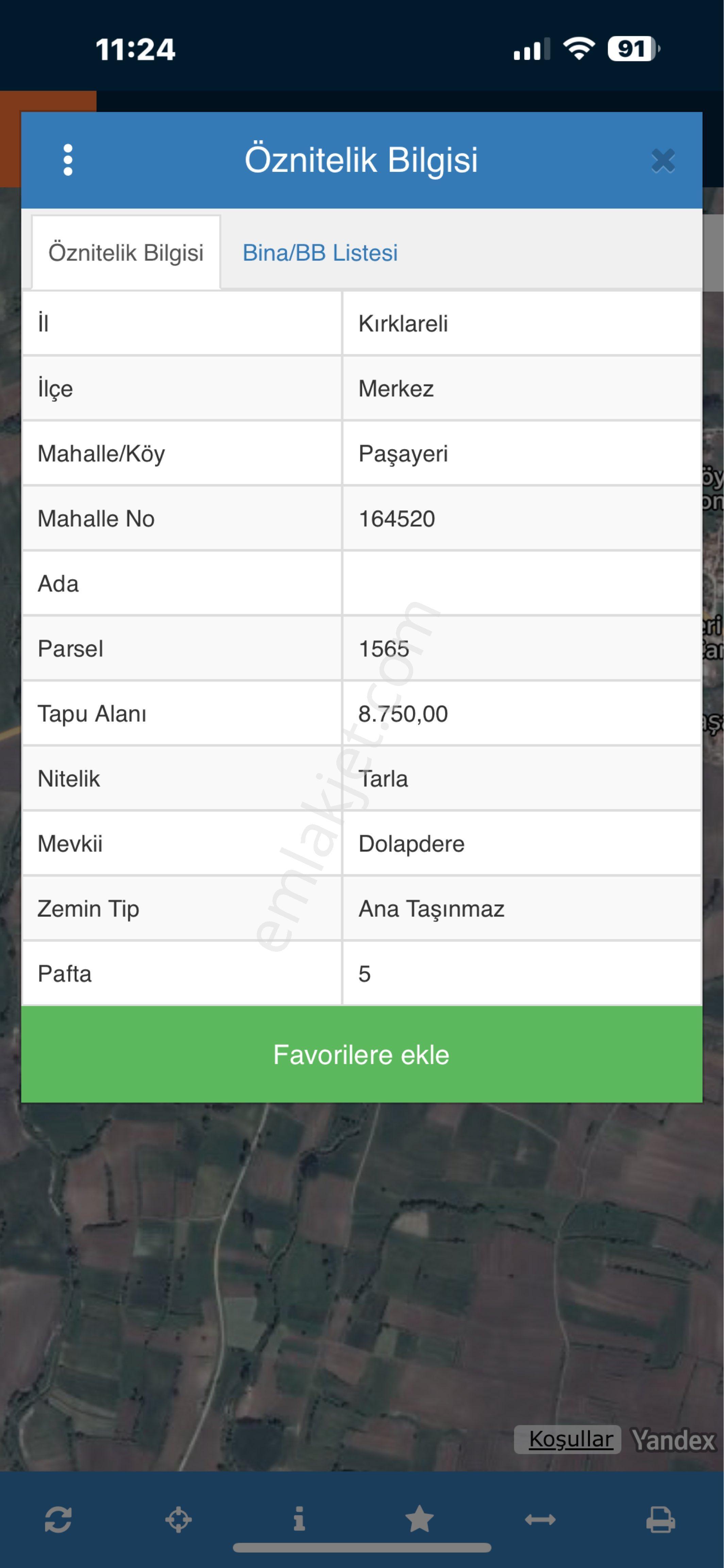 Kırklareli Merkez Paşayeri Köyünde Satılık Tarla - Görsel 3