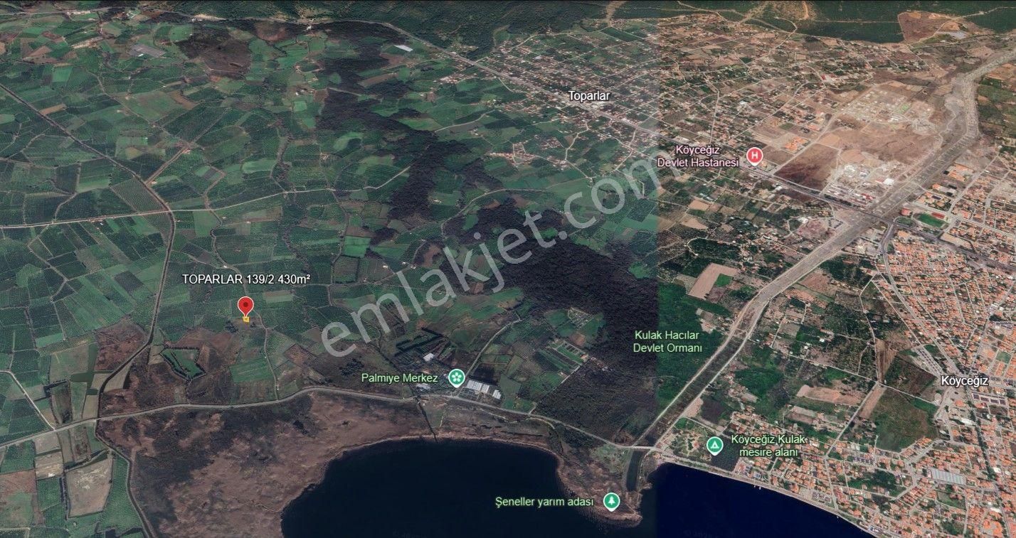 Rota Köyceğiz Gayrimenkul'den Toparlar'da Tek Tapu 430m² Satılık Arsa