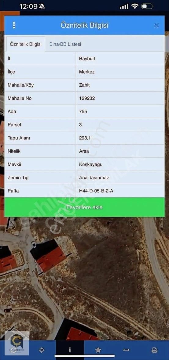 Zahit Mahallesinde 298m2 Satılık Arsa