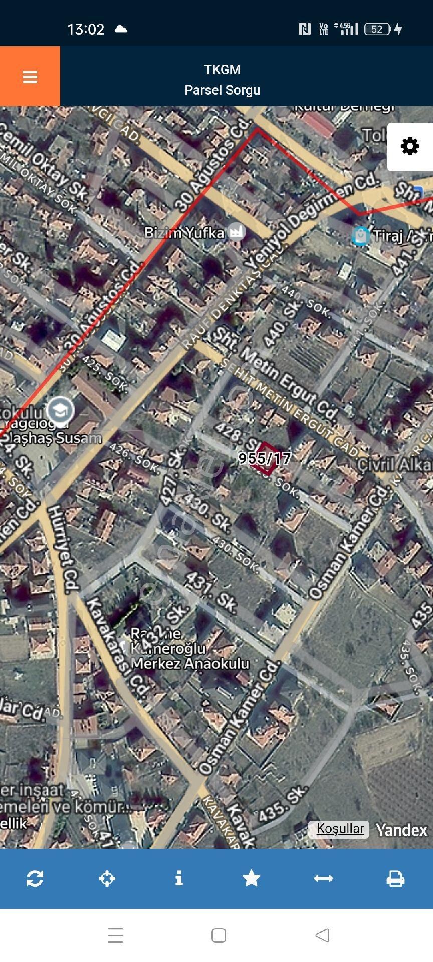 Çivril Çatlar Mah. 313m2 Arsa %30 3 Kat İmarlı