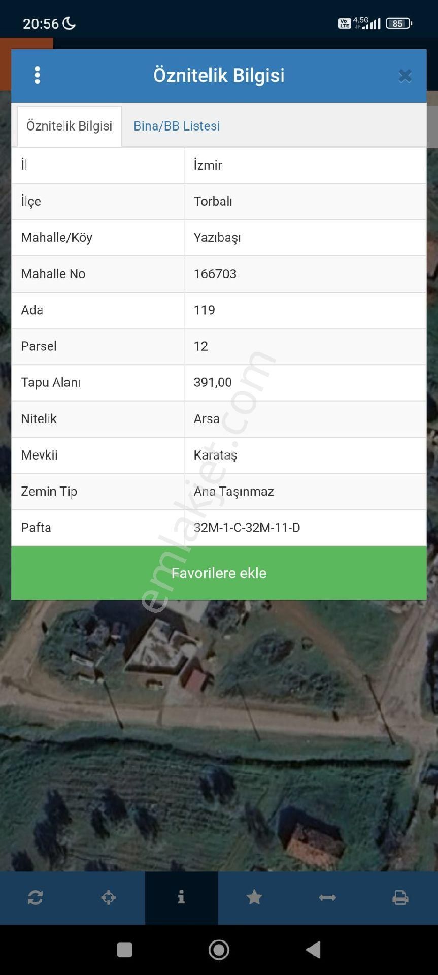 İzmir Torbalı Yazıbaşı İstiklal Mh.satılık Arsa 391 M2. 3 Kat İmarlı %30
