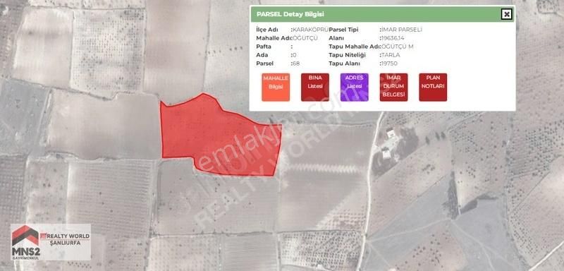 Realty World Mns2 İbrahim'den Öğütçü'de Uygun Satılık Tarla