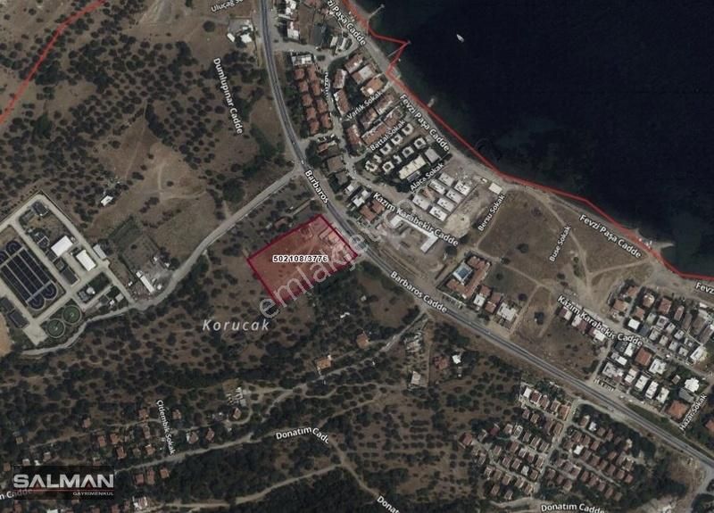 Salman'dan Foça'da Denize Yakın Ana Yol Kenarı Arsa