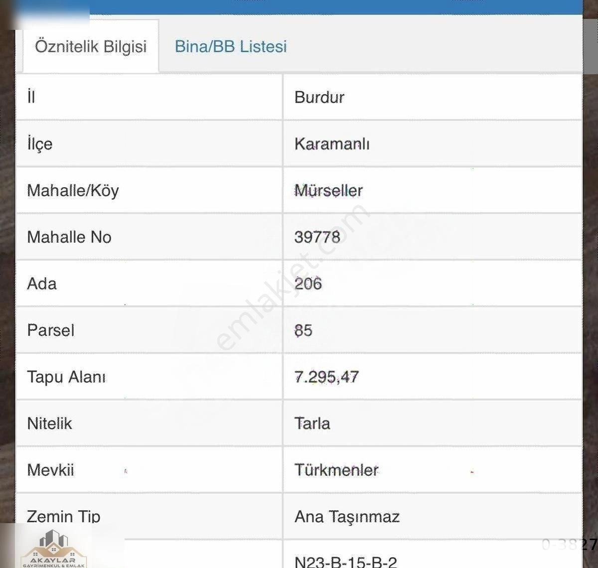 7.300 M2. Suyu Dibinde Satılık Tarla