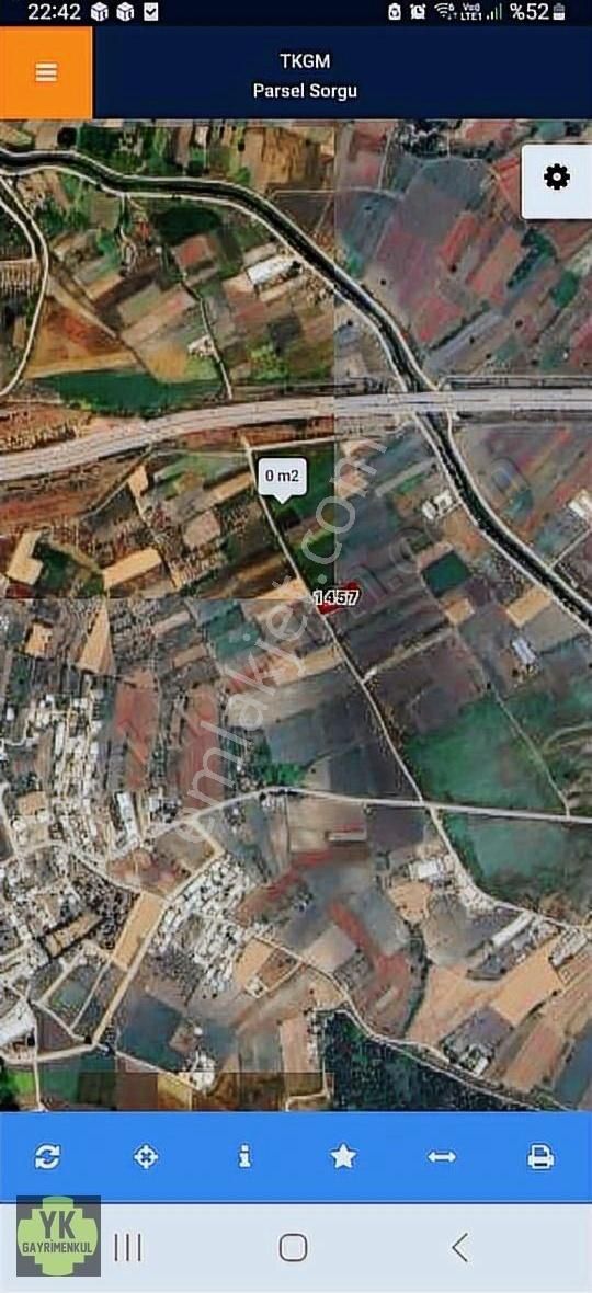 Bursa-nilüfer-yolçatı (imar'a Açık) 1.250 M2.satılık Tarla