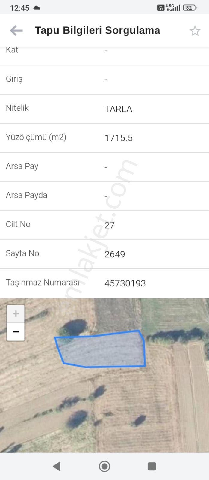 Pazaryeri Fıranlar Köyü Satılık Tarla
