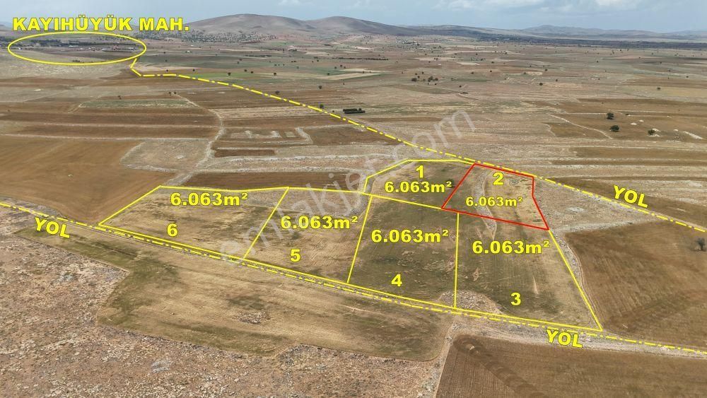Meram Kayhüyükde 6.063 M2 İntikal Hisseli Tarla