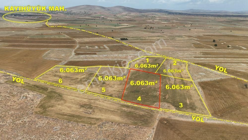 Meram Kayhüyükde 6.063 M2 İntikal Hisseli Tarla