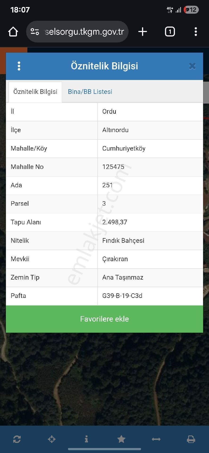 Cumhuriyetköyde Satılık 2500 M² Arazi