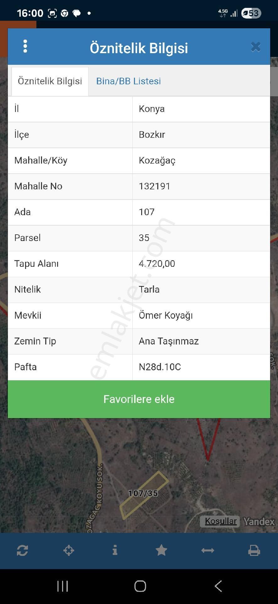 Konya Bozkır Da Satılık 4720 M2