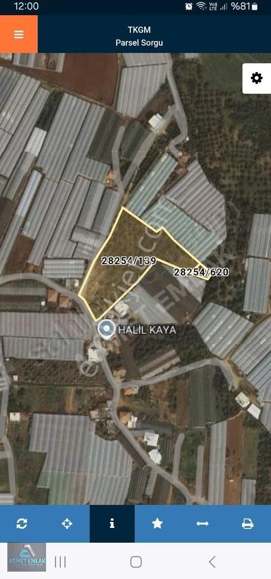 Antalya Kepez Gaziler Mah.satılık 9000mk Tarla