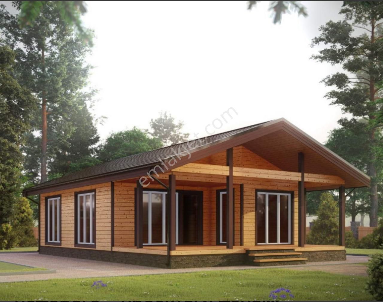 Stoptan Gerçek Sibirya Ağaç Ev 81m² 2+1 Anahtar Teslim 1.999.000