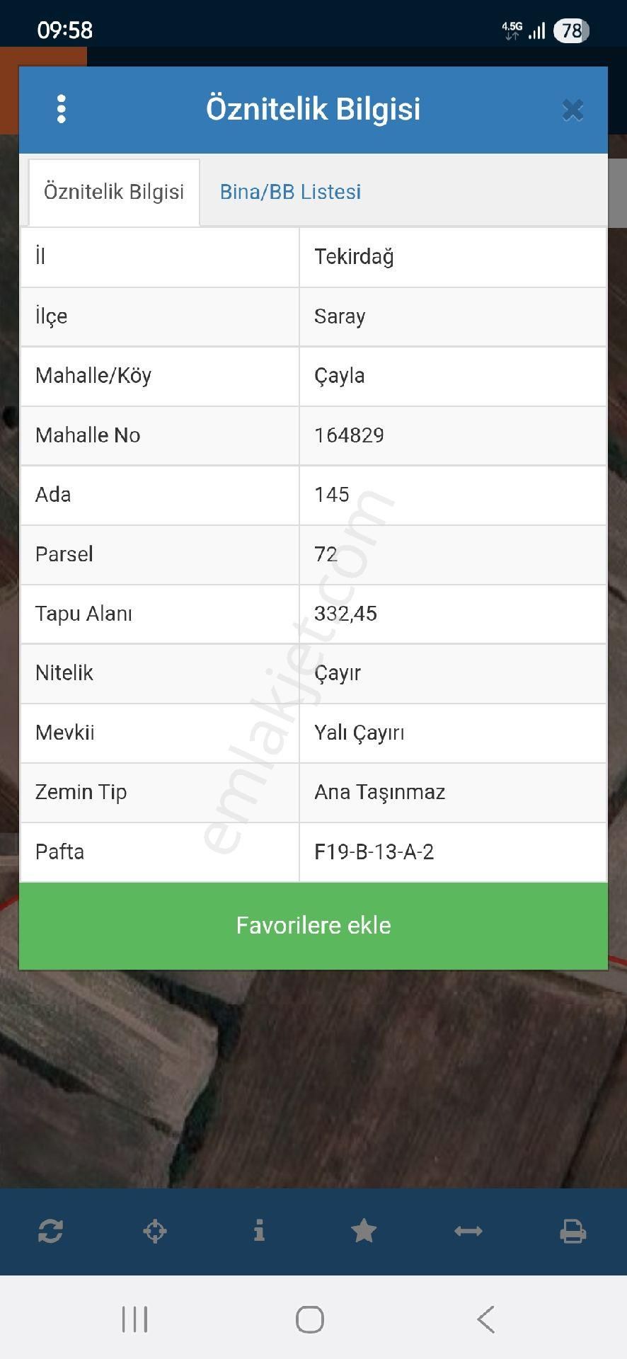 Saray Çayla Mahallesinde 332 M² Tek Tapu