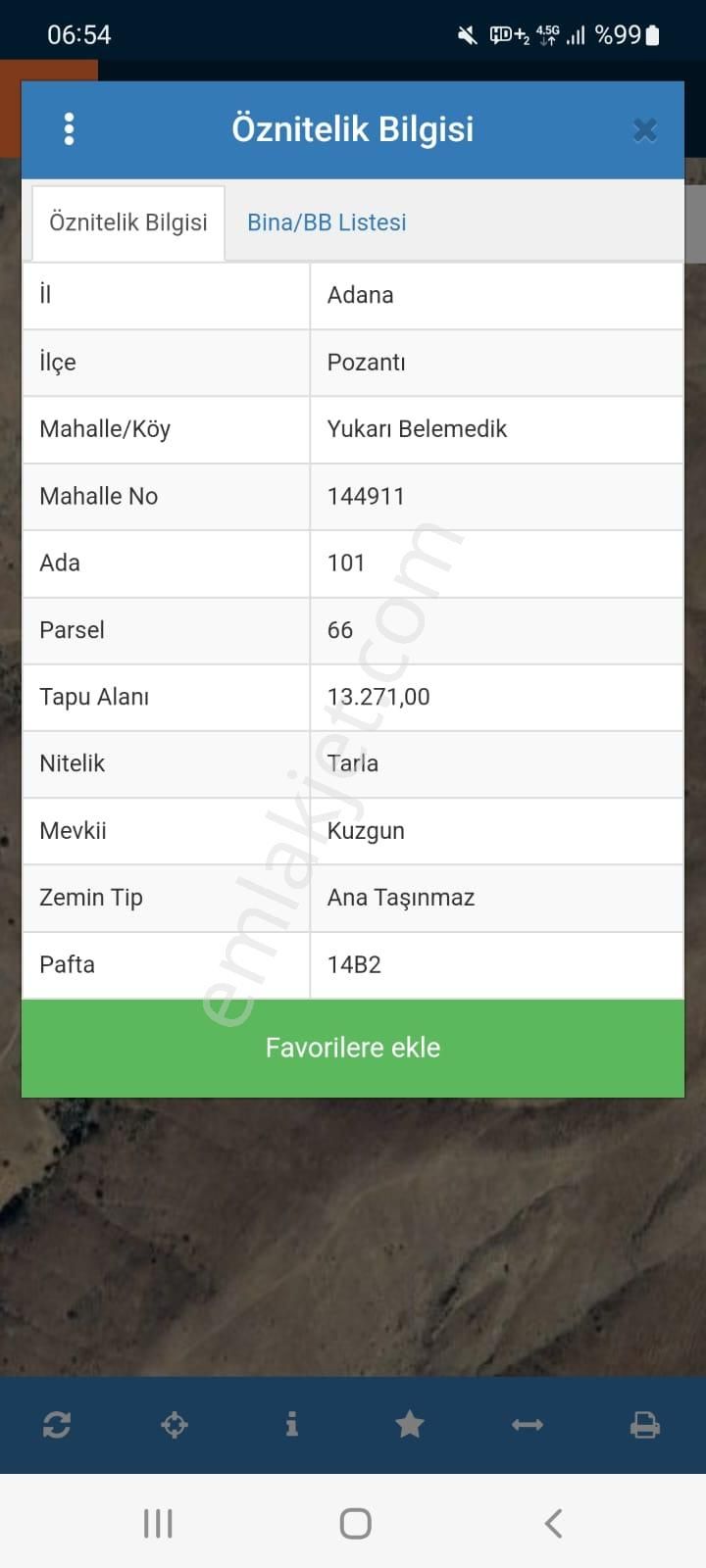 Pozantı Yukarı Belemedik'de Satılık 13.271m2 Satılık Tek Tapu Tarlamız Mevcuttur.araç Takas Olur