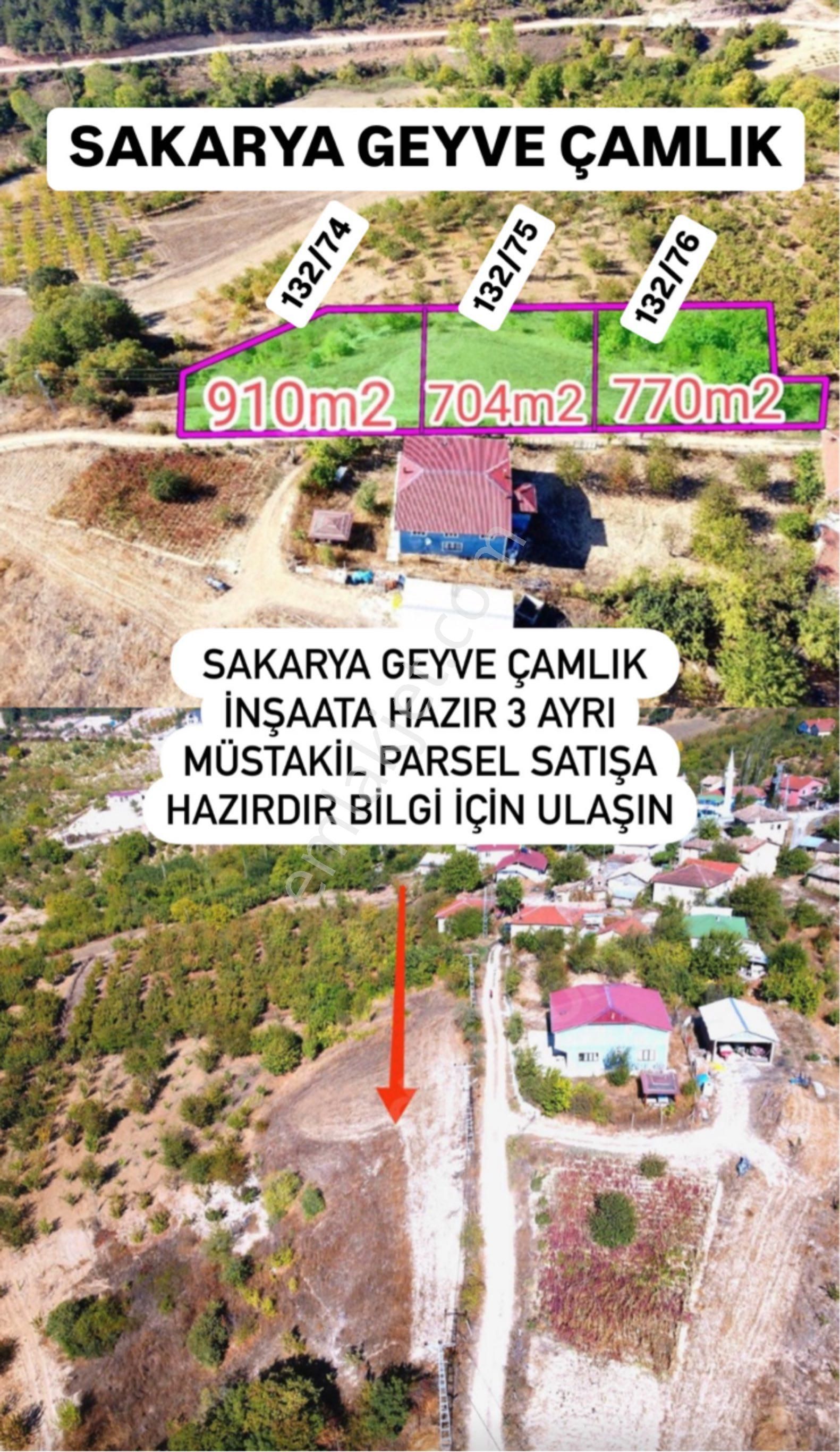Sakarya Geyve Camlık Mahallesinde 704 Ve 770m2 İmarlı Arsa