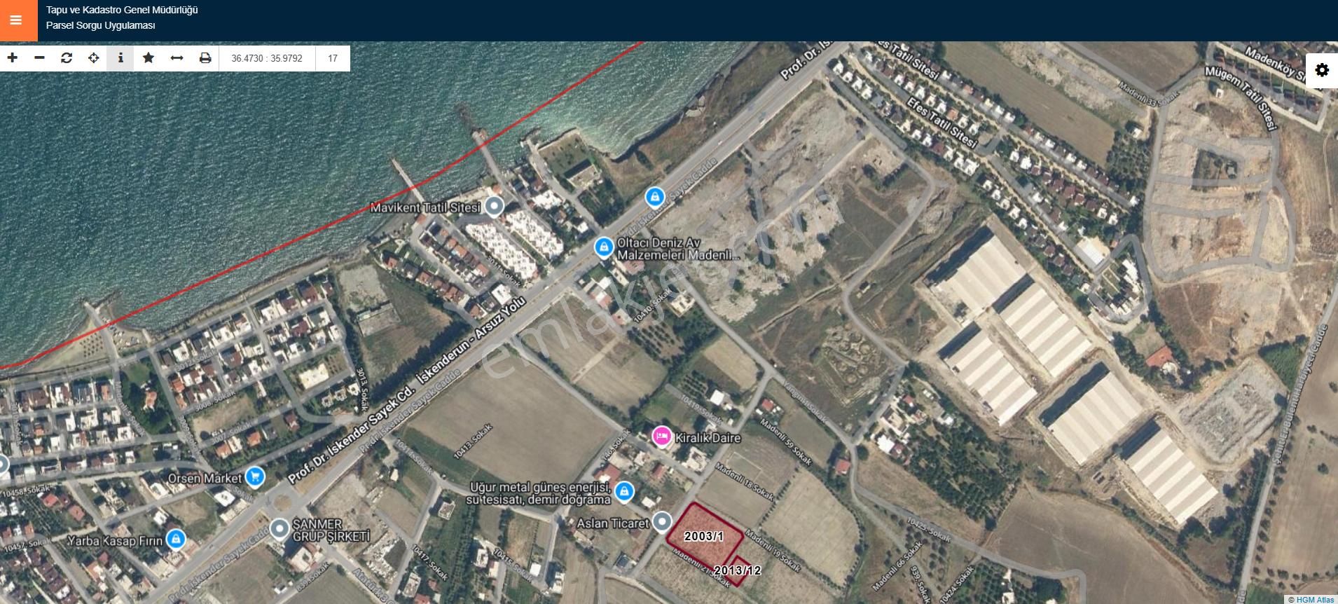 Madenli Yat Limanına Ve Denize Çok Yakın Konut İmarlı Parseller