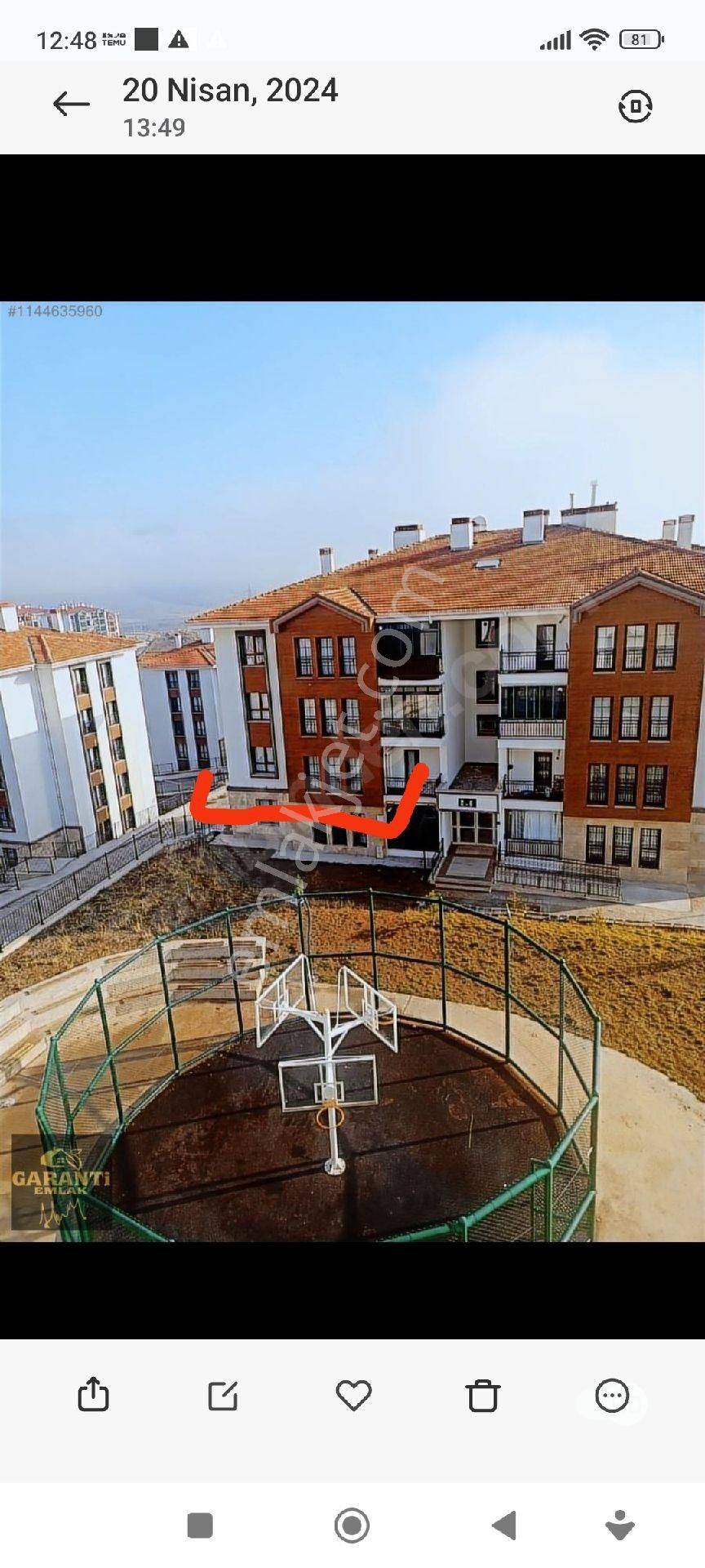 Toki 2. Etap 3+1 Satılık Daire