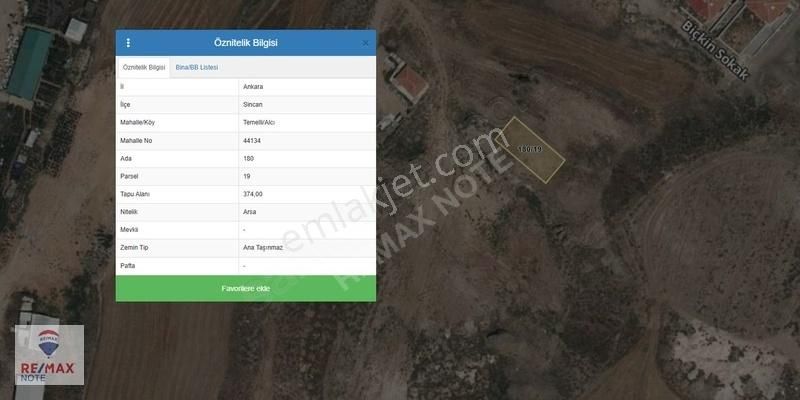 Sincan Temelli Alcı Mahallesi'nde Uygun 374 M2 Villa Arsası
