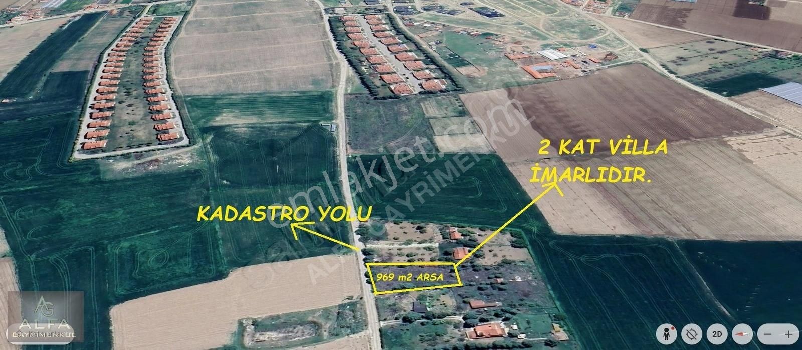 Sakintepe Mh. 969 M2 Villa 2 Kat İmarlı Satılık Arsa