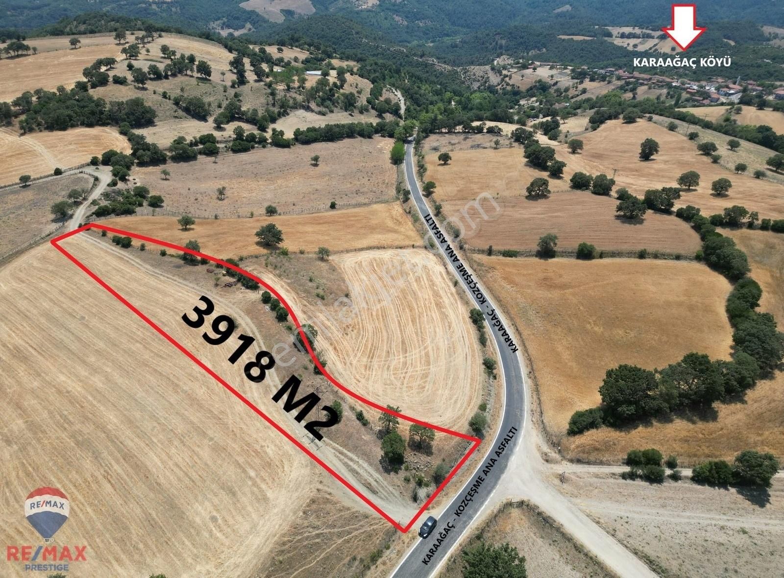 Eray Remax - Biga Karaağaç Köyü'nde 3918 M2 Satılık Tarla