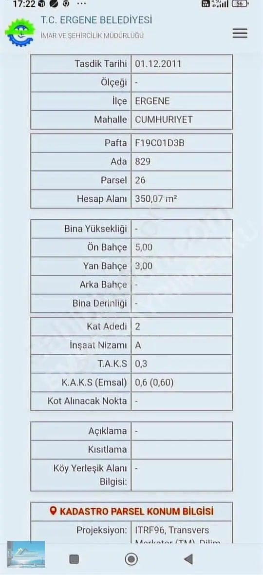 Ergene Cumhuriyet Mahallesi Satılık İmarlı Arsa - Görsel 4