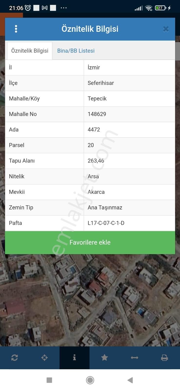 İzmir Seferihisar'da Caddeye 120m/264 M2 Satılık Arsa - Görsel 2