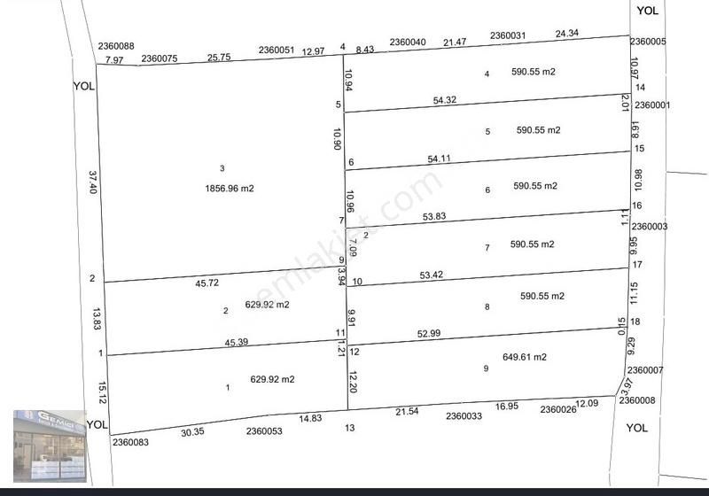 Derbentte 590 M² Tapulu Etrafı Tel Örgülü Su Var 1.750.000 Tl