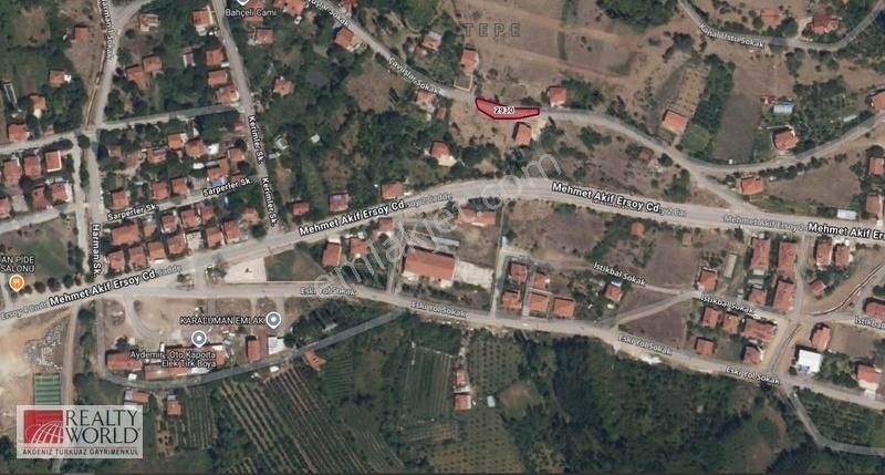 Aksu Merkez'de 379 M2 Satılık Bahçe