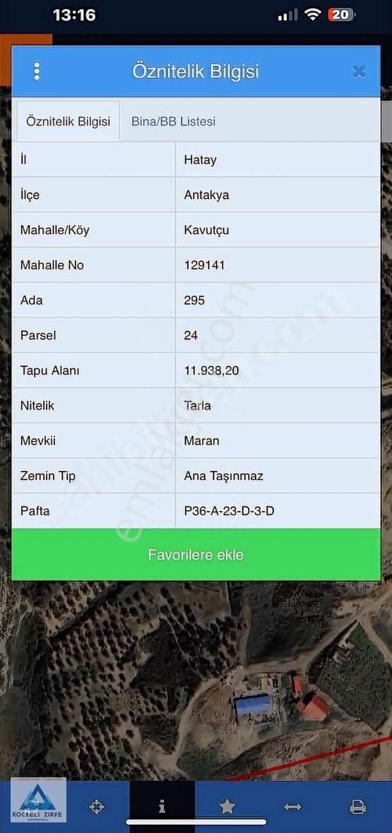 Antakyanın En Çok Prim Yapan Bölgesinde Satılık 12 Dönüm Tarla