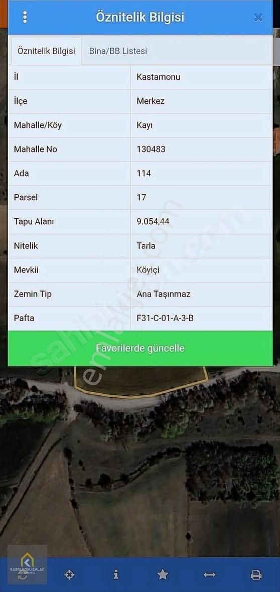 Kastamonu Emlak Gayrimenkul'den Satılık Kayı Köyü 9054 M² Arazi