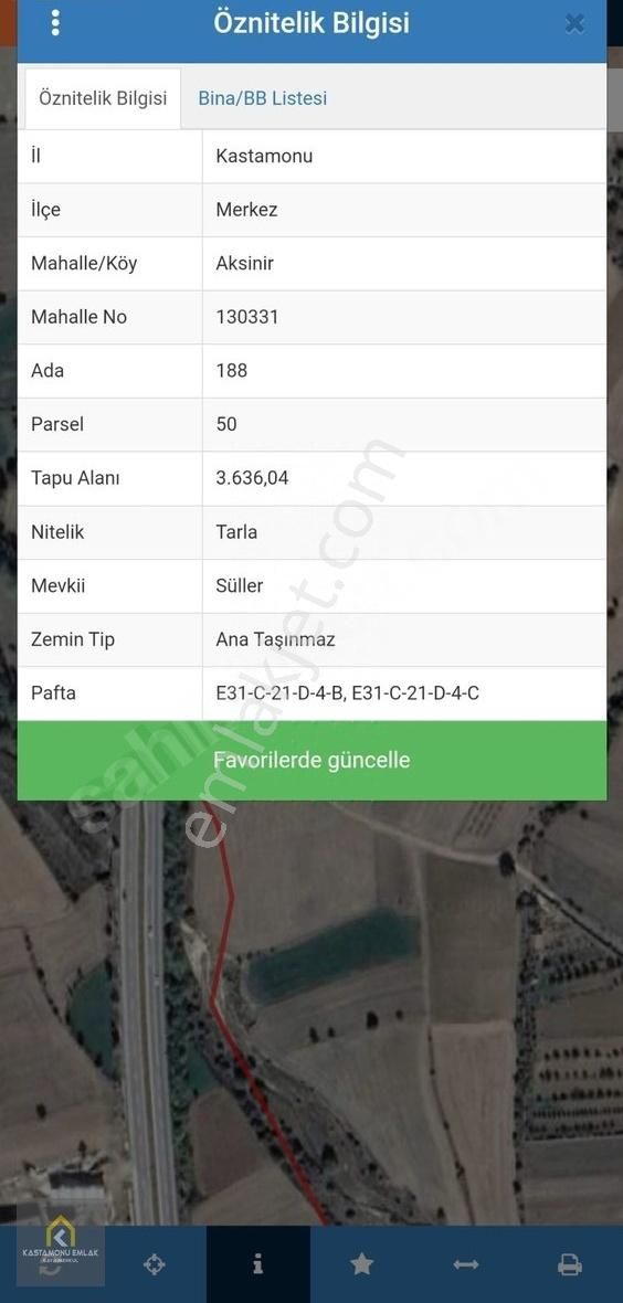 Kastamonu Emlak Gayrimenkulden Satılık Anayol Kenarı 5646m² Arsa