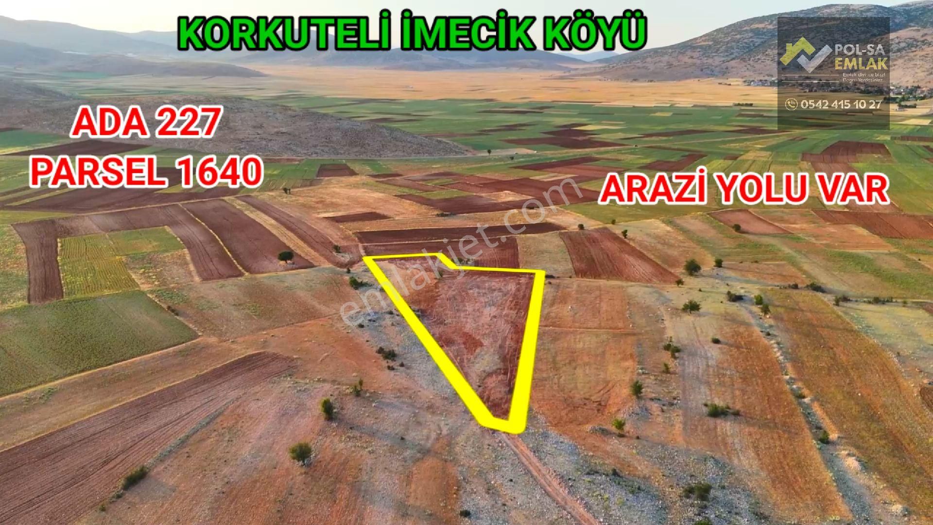 ✅korkuteli✅imecik Köyü ✅satılık 5.128m2 Tarla✅arazi Yolu Var - Görsel 3