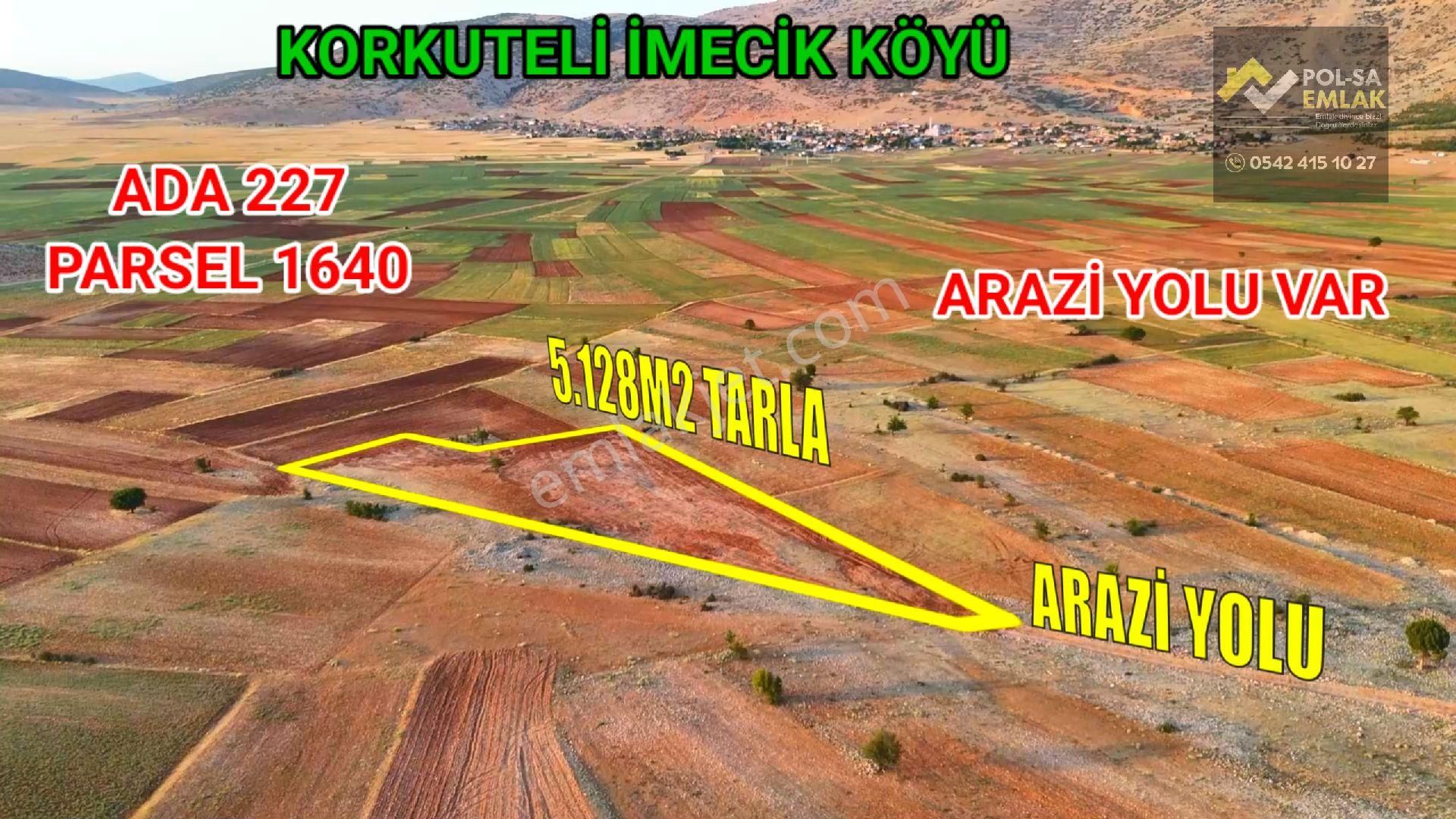 ✅korkuteli✅imecik Köyü ✅satılık 5.128m2 Tarla✅arazi Yolu Var - Görsel 2