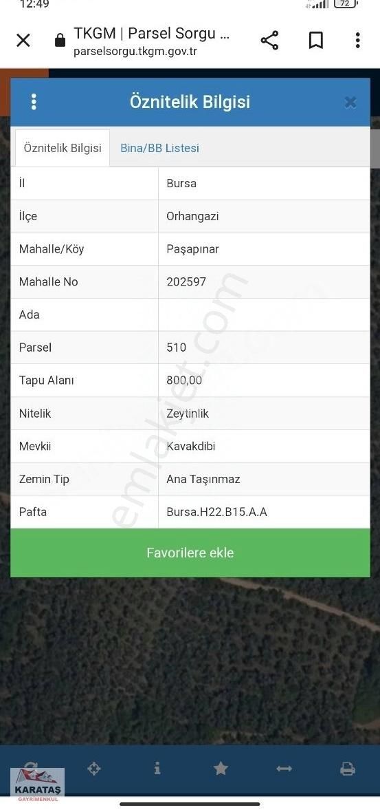 Orhangazi Paşapınar Köyünde Göl Manzaralı Kupon Arazi - Görsel 2